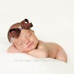 Brown Baby Headband, Chocolate Brown Girl..