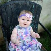 Baby Flower Headband, Baby Girl Headband, Toddler Headband, Lavender Double Dainty Flower Headband