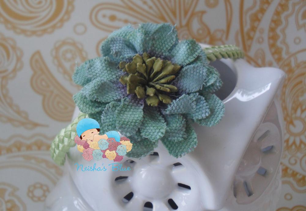 Mint Baby Girl Flower Headband, Light Green Flower Headbands, Headbands, Photo Prop, Halo